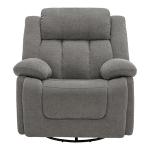 Fauteuil berçant, pivotant et motorisé en tissu avec port USB intégré
