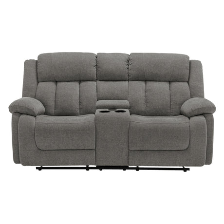 Causeuse motorisée en tissu avec console et ports USB intégrés