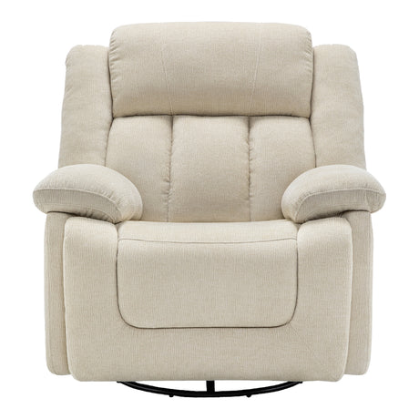 Fauteuil berçant, pivotant et motorisé en tissu avec port USB intégré