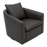 Fauteuil pivotant en tissu - Evan