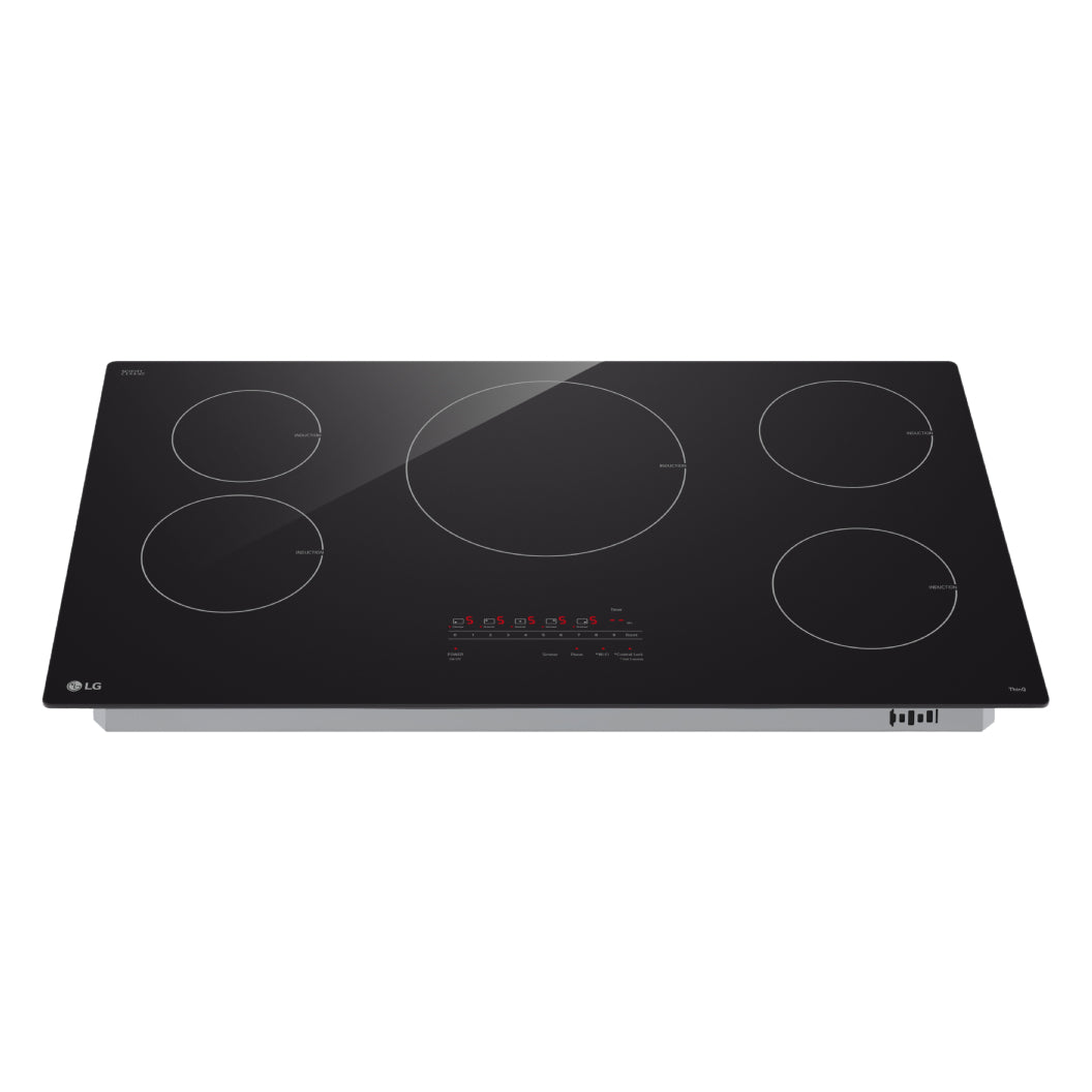 Plaque de cuisson à induction 36 po, Noir à 5 zones avec UltraHeat™ & SmoothTouch®