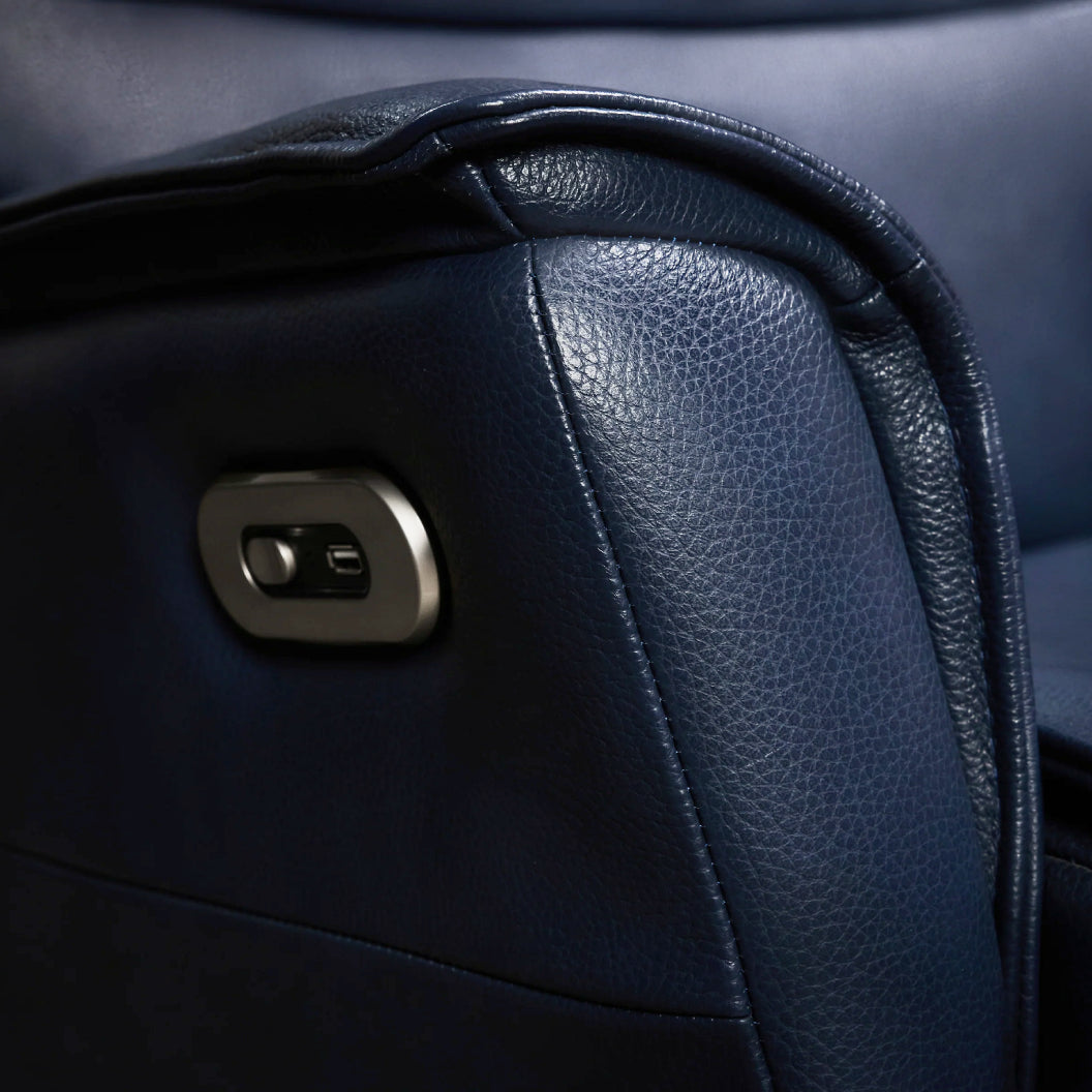 Fauteuil berçant, pivotant et inclinable motorisé en cuir - 901