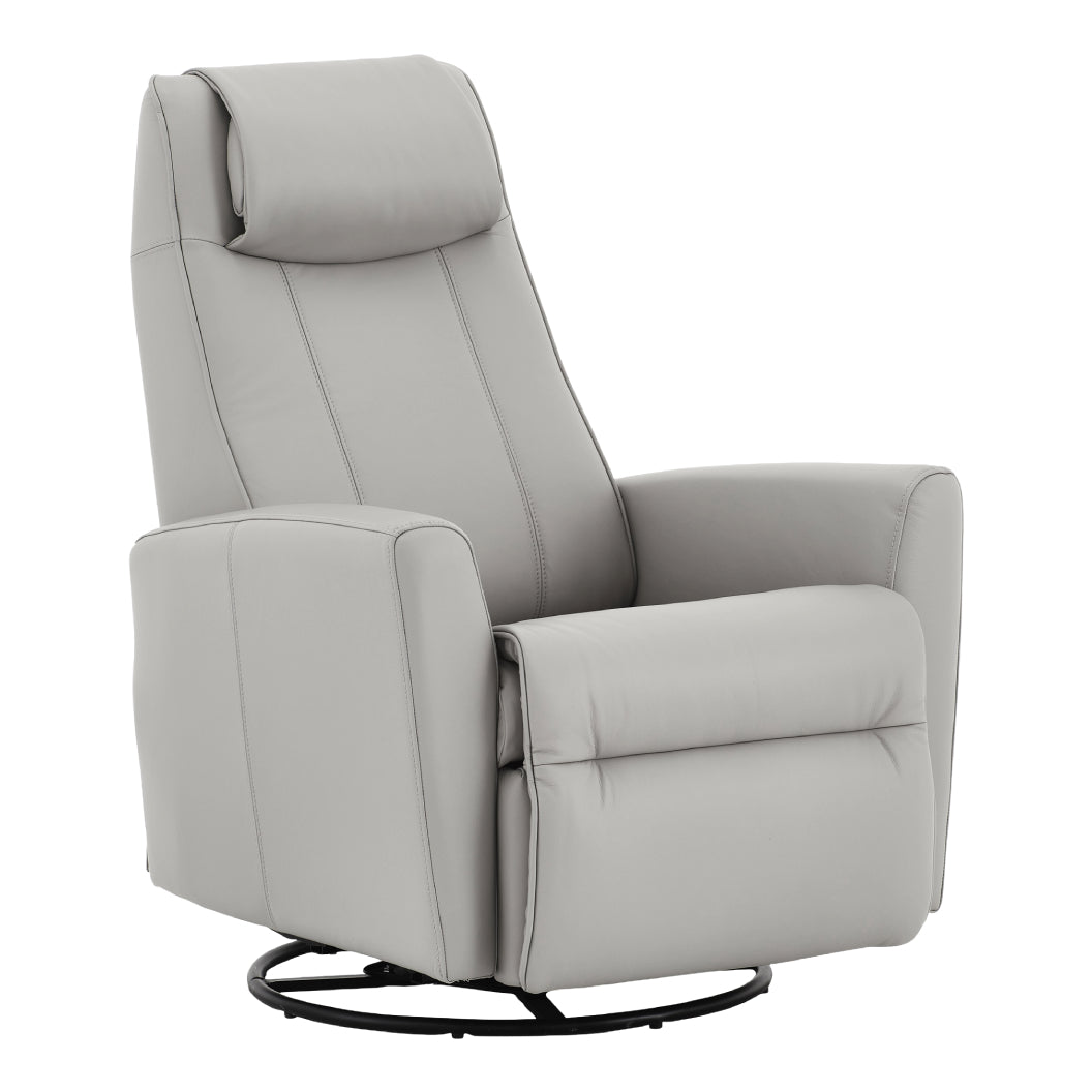 Fauteuil berçant, pivotant et inclinable motorisé en cuir - 2560