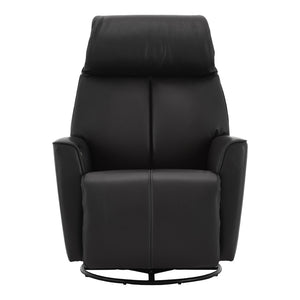 Fauteuil berçant, pivotant et inclinable motorisé en cuir - 2580