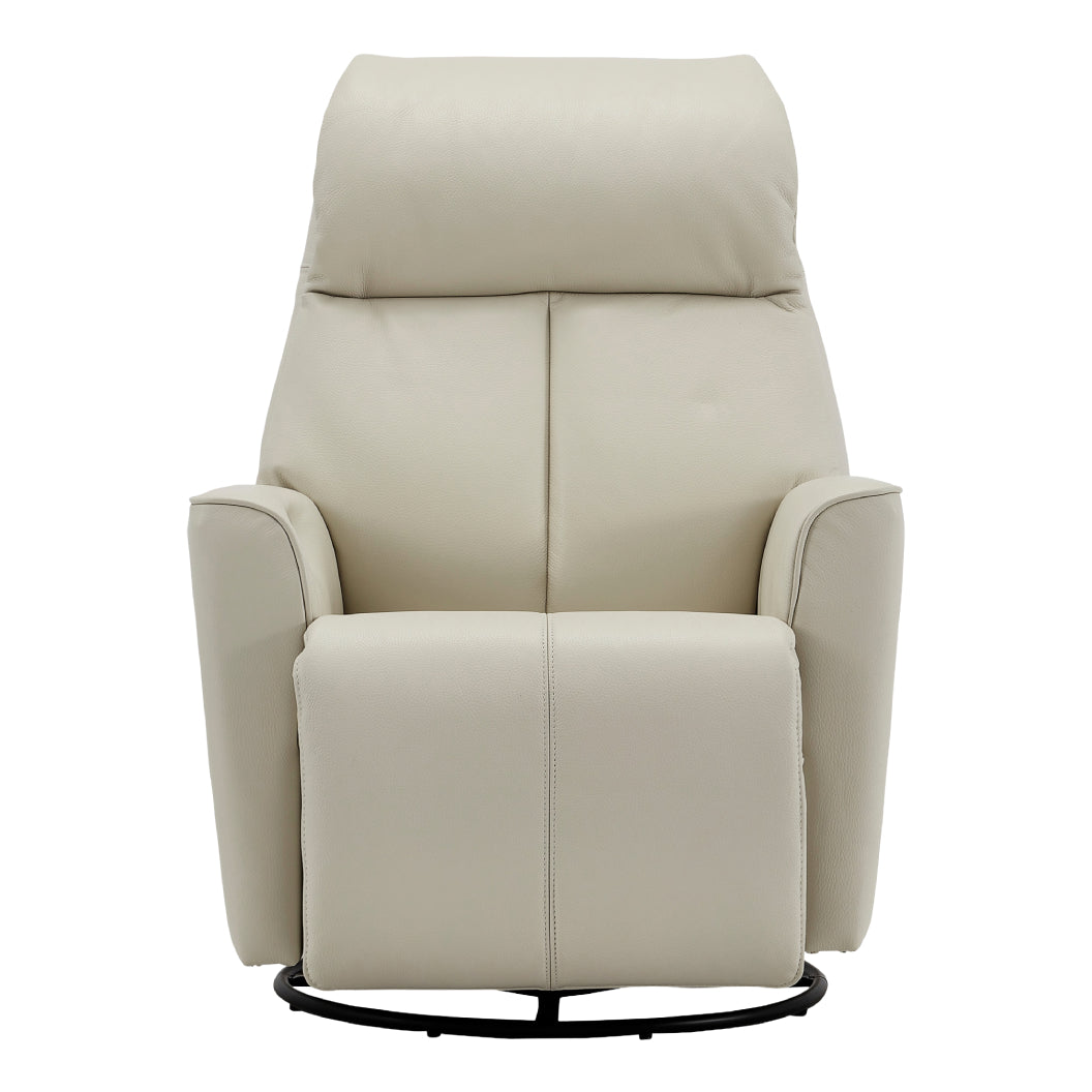 Fauteuil berçant, pivotant et inclinable motorisé en cuir - 2581