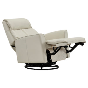 Fauteuil berçant, pivotant et inclinable motorisé en cuir - 2581