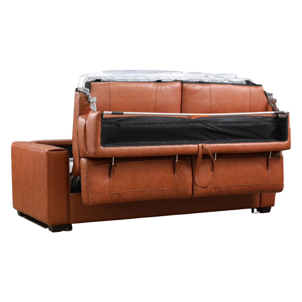 Sofa-lit en cuir avec matelas 60 po - Dream