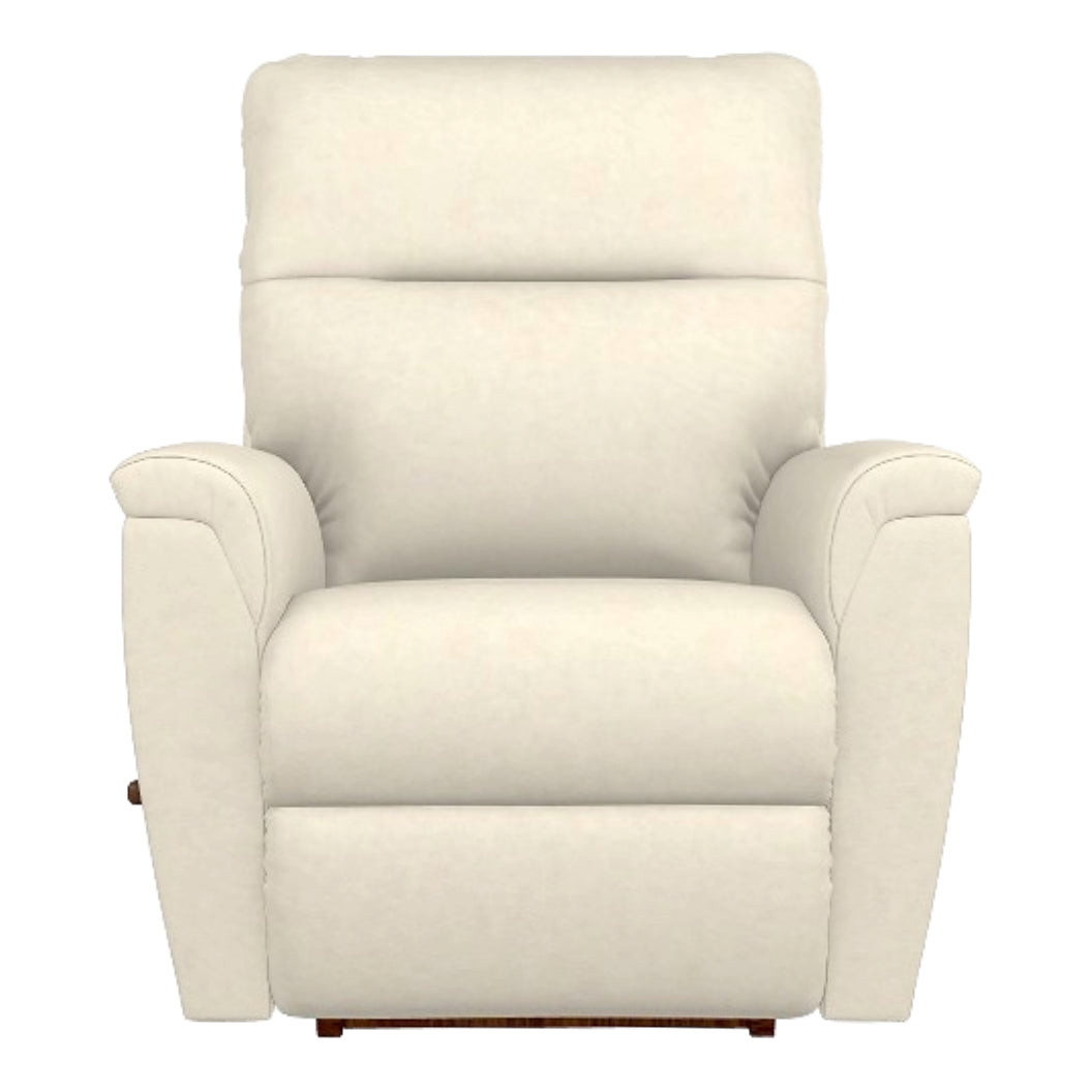 Fauteuil berçant et inclinable en cuir beige pâle - Norton