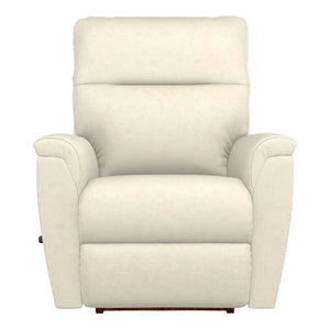 Fauteuil berçant et inclinable en cuir beige pâle - Norton