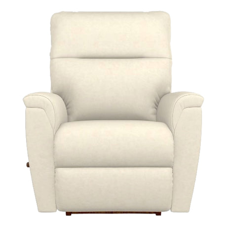 Fauteuil berçant et inclinable en cuir beige pâle - Norton