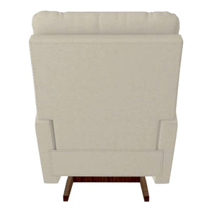 Fauteuil berçant et inclinable en cuir beige pâle - Norton