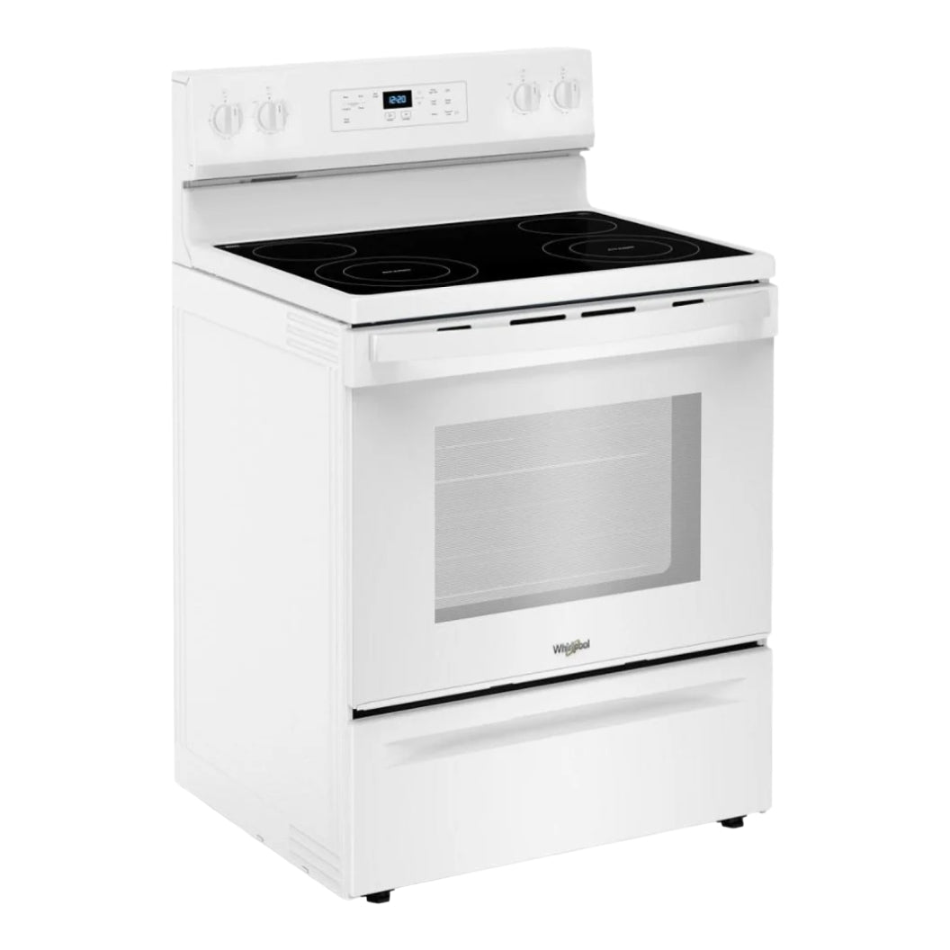 Cuisinière électrique 30 po, 5,3 pi³ Blanc avec Éléments FlexHeat™ et Sans préchauffage