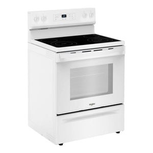 Cuisinière électrique 30 po, 5,3 pi³ Blanc avec Éléments FlexHeat™ et Sans préchauffage