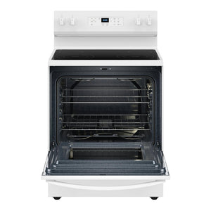Cuisinière électrique 30 po, 5,3 pi³ Blanc avec Éléments FlexHeat™ et Sans préchauffage