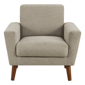 Fauteuil d'appoint en tissu brun clair