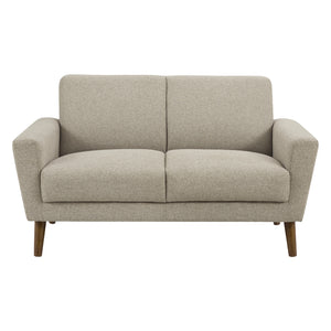 Causeuse en tissu brun clair