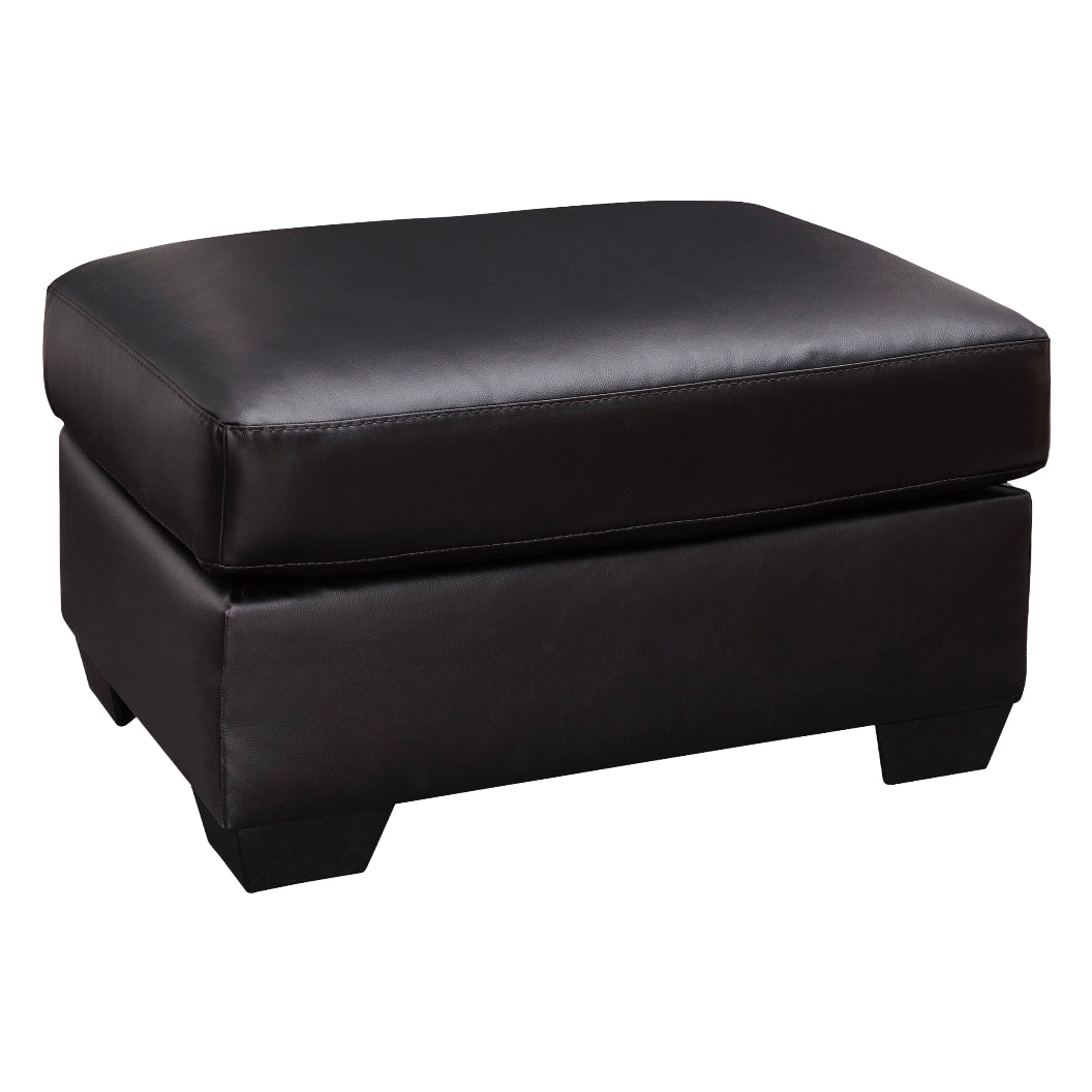 Ottoman aspect cuir noir - Glennbre