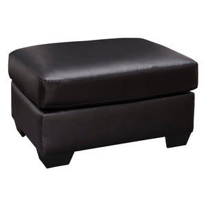 Ottoman aspect cuir noir - Glennbre