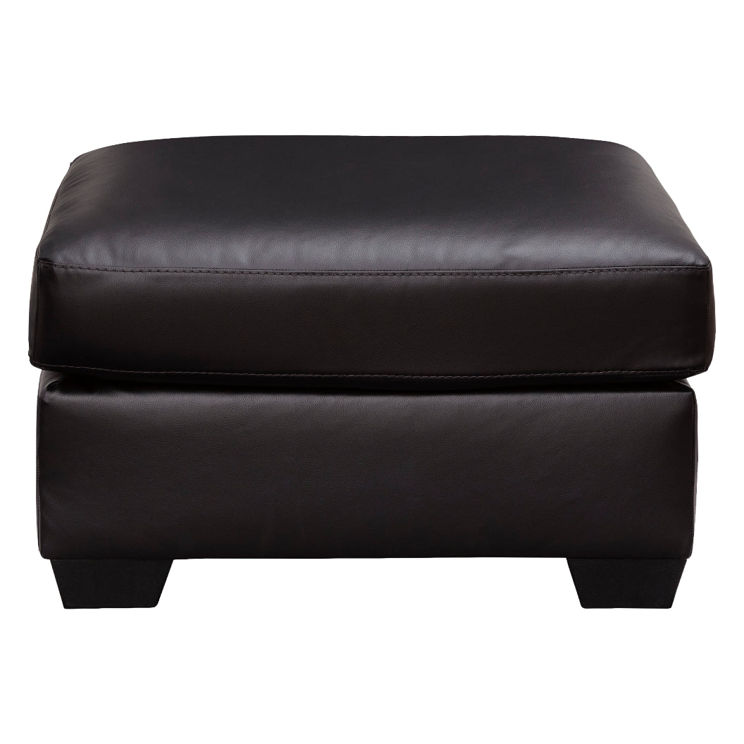 Ottoman aspect cuir noir - Glennbre