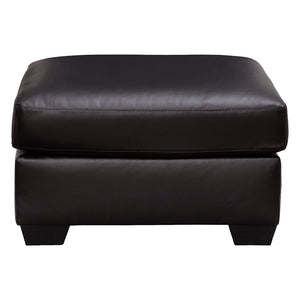 Ottoman aspect cuir noir - Glennbre