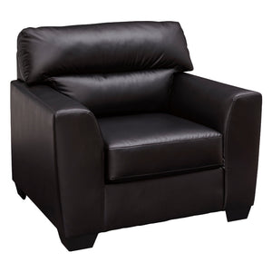 Fauteuil aspect cuir noir - Glennbre