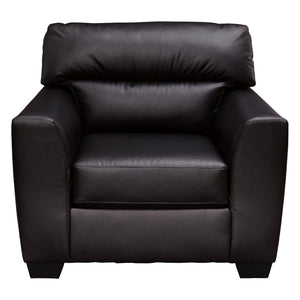 Fauteuil aspect cuir noir - Glennbre