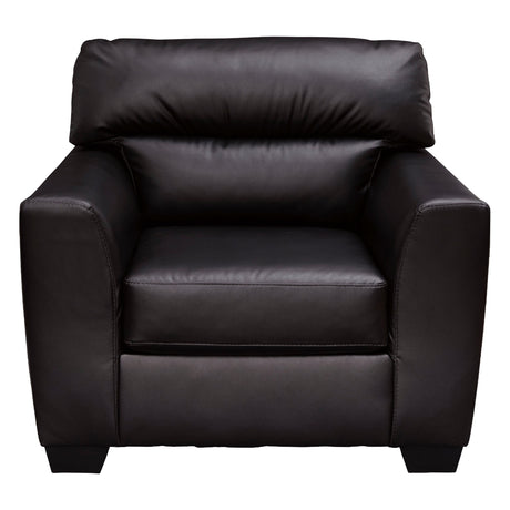 Fauteuil aspect cuir noir - Glennbre