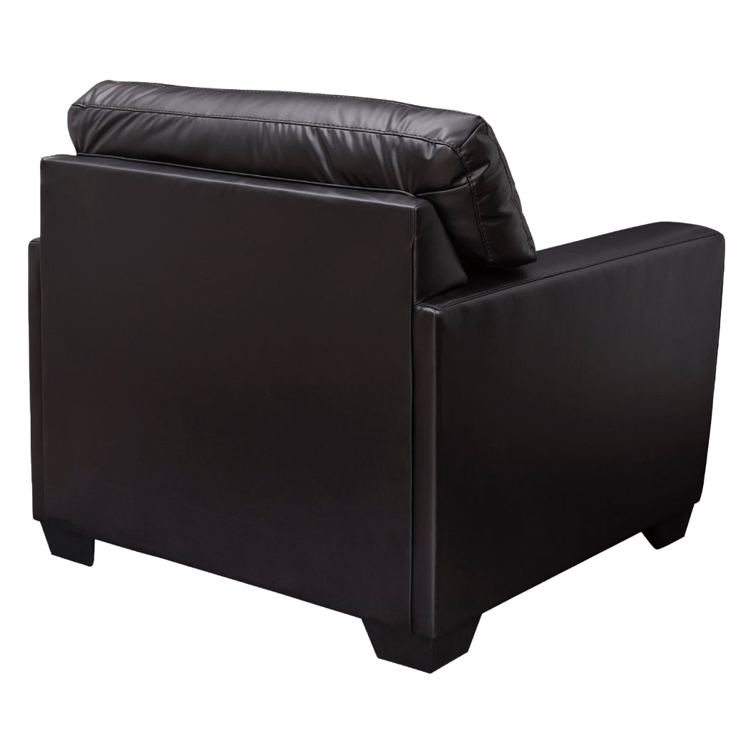 Fauteuil aspect cuir noir - Glennbre