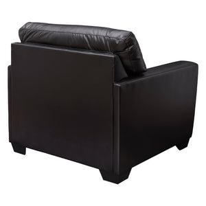 Fauteuil aspect cuir noir - Glennbre