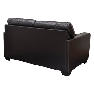 Causeuse aspect cuir noir - Glennbre
