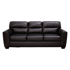 Sofa aspect cuir noir - Glennbre
