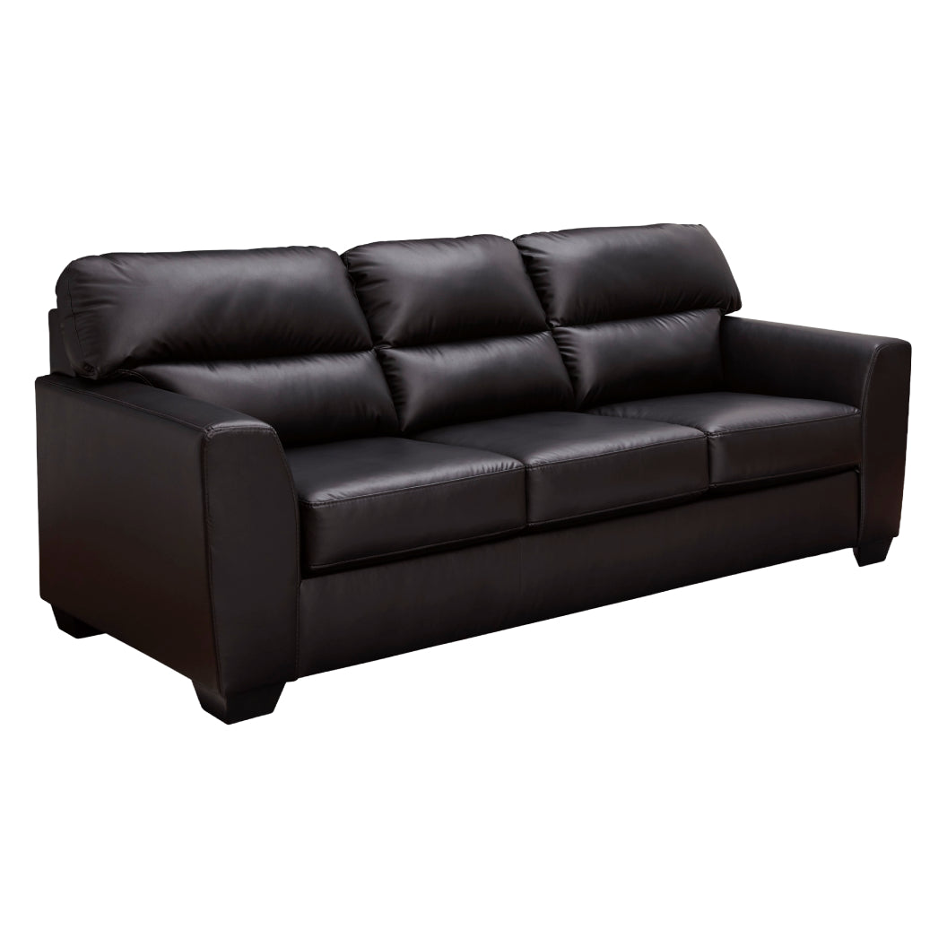 Sofa aspect cuir noir - Glennbre
