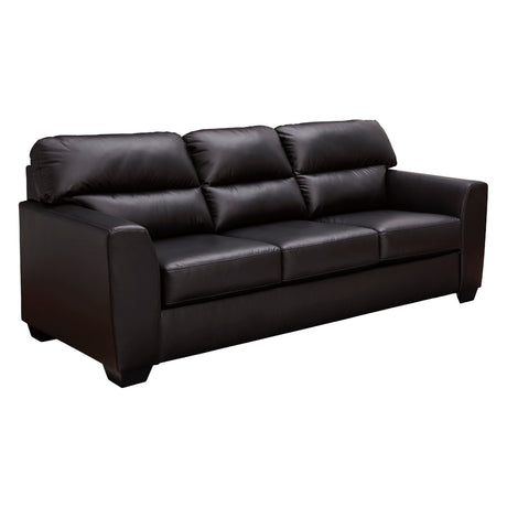 Sofa-lit aspect cuir noir avec matelas 60 po - Glennbre