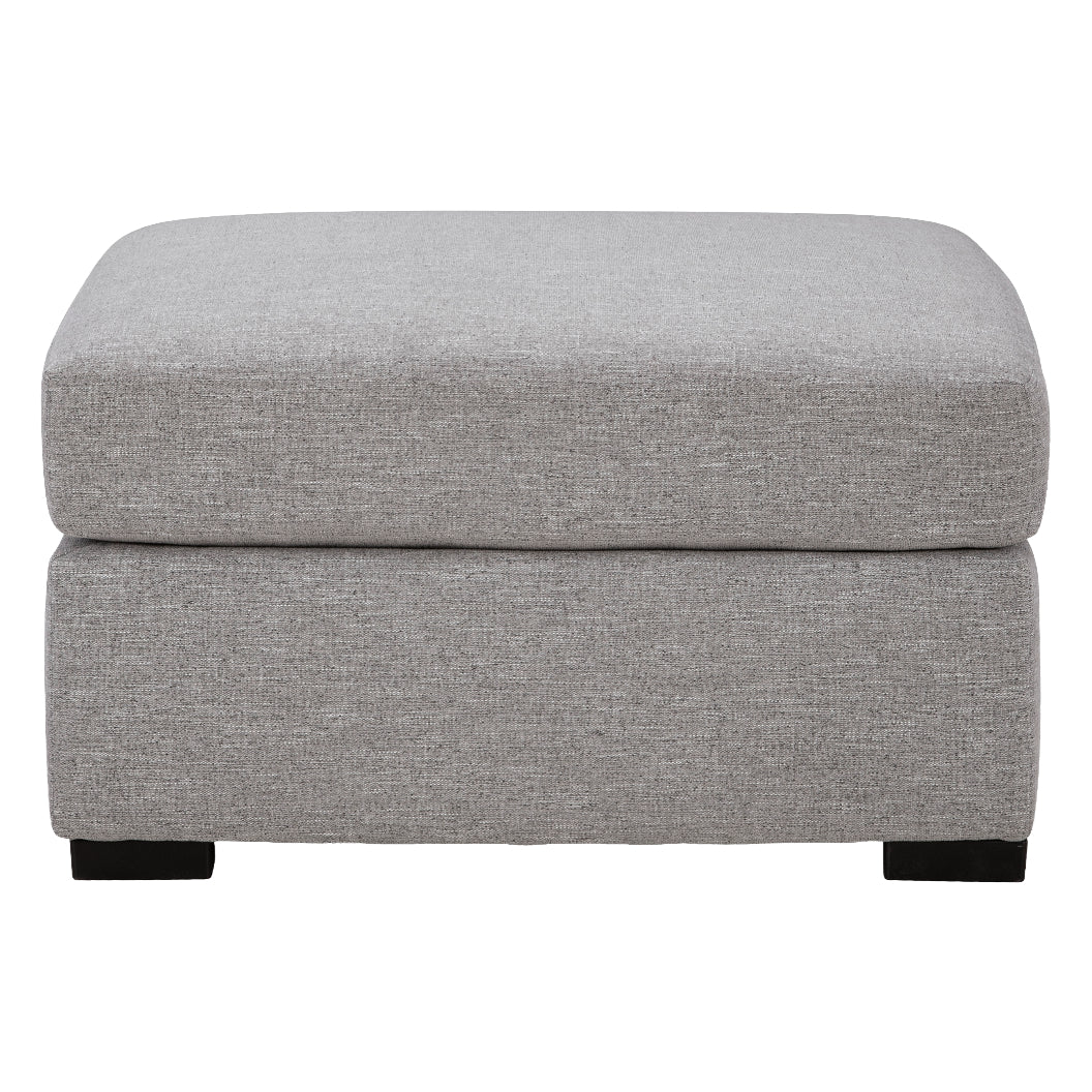 Ottoman surdimensionné en tissu gris étain - UrbanCrest