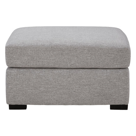 Ottoman surdimensionné en tissu gris étain - UrbanCrest