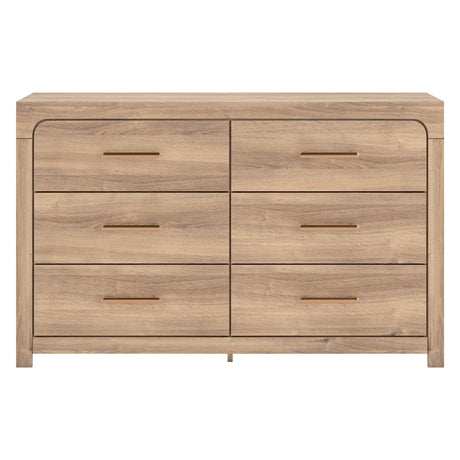 Bureau à 6 tiroirs en bois/MDF tan - Kinlanni