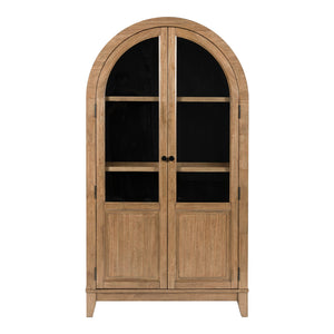 Armoire d'appoint en bois/placage avec 2 portes vitrées - Dagandale