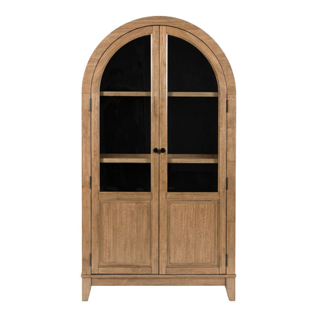 Armoire d'appoint en bois/placage avec 2 portes vitrées - Dagandale