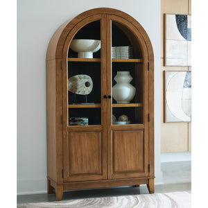 Armoire d'appoint en bois/placage avec 2 portes vitrées - Dagandale
