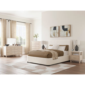 Lit complet rembourré en tissu Next-Gen Nuvella beige pâle Grand / Très grand - Brintstreet