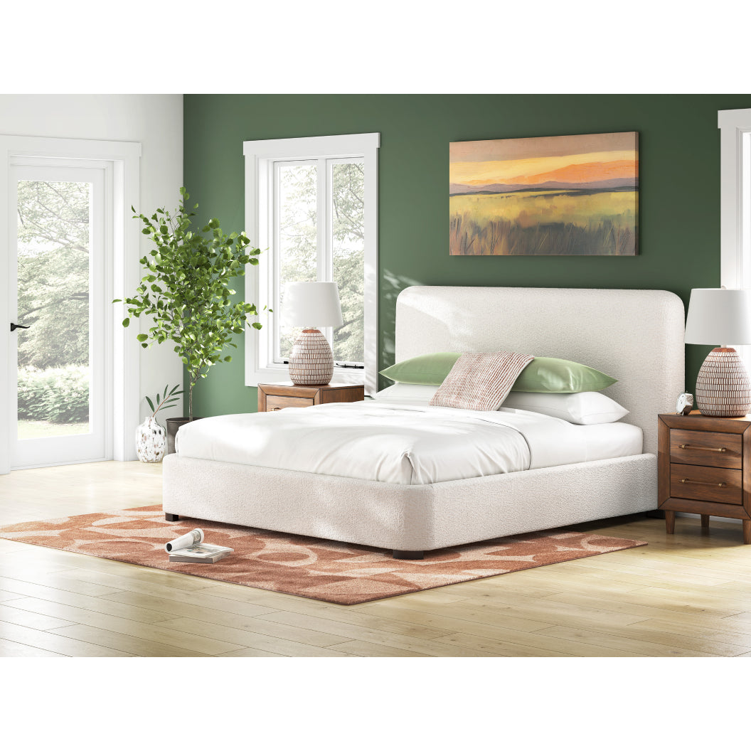 Lit complet rembourré en tissu Next-Gen Nuvella beige pâle Grand / Très grand - Brintstreet