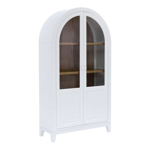 Armoire d'appoint en bois/placage avec 2 portes vitrées - Dagandale