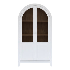 Armoire d'appoint en bois/placage avec 2 portes vitrées - Dagandale