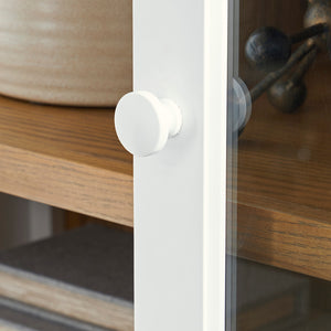 Armoire d'appoint en bois/placage avec 2 portes vitrées - Dagandale
