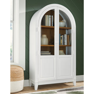 Armoire d'appoint en bois/placage avec 2 portes vitrées - Dagandale
