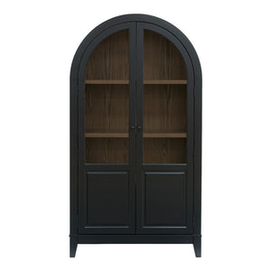 Armoire d'appoint en bois/placage avec 2 portes vitrées - Dagandale