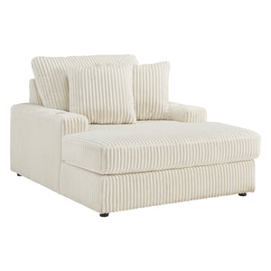 Méridienne en tissu avec porte-gobelets, port USB intégré et coussins - Lindyn