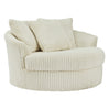 Fauteuil pivotant surdimensionné en tissu avec coussins - Lindyn