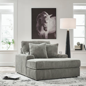 Méridienne en tissu avec porte-gobelets, port USB intégré et coussins - Lindyn