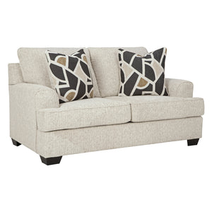 Causeuse en tissu beige pâle avec coussins - Heartcort